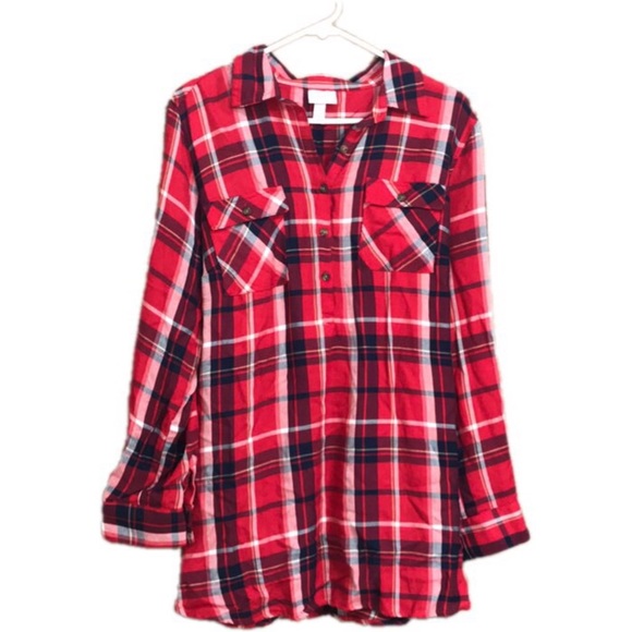 Isabel Maternity by Ingrid & Isabel Other - PLAID MATERNITY BLOUSE